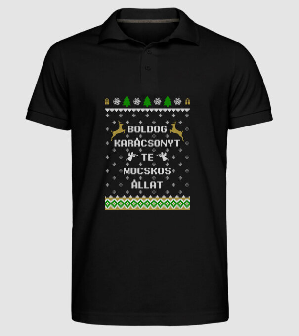  minta fekete pólón