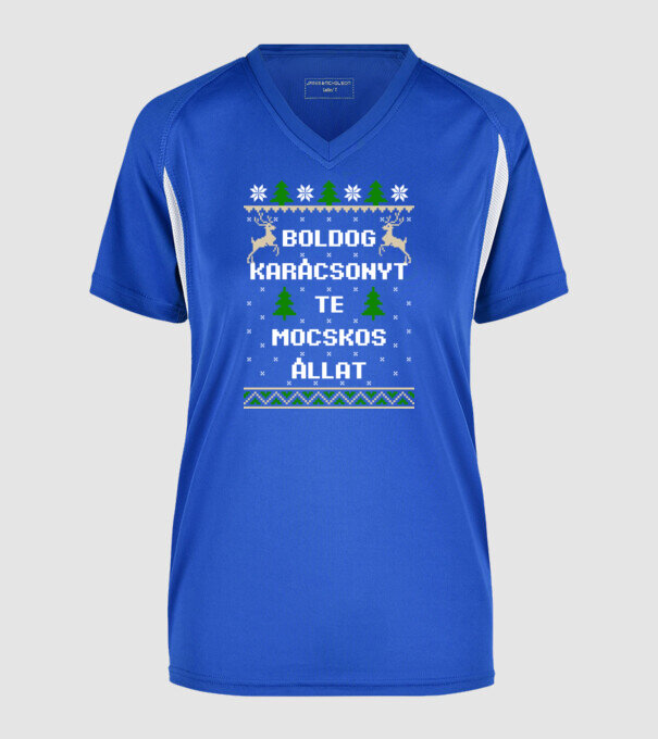  minta királykék pólón